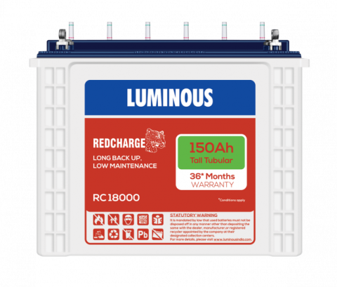 Luminous RC18000 Red charge 150Ah Battery inverter chennai 